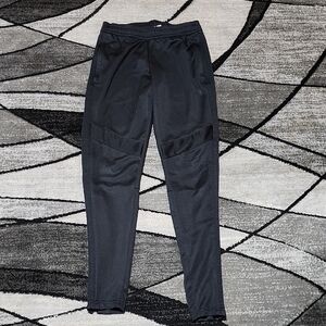 ADIDAS BLACK ON BLACK 3-STRIPES CLIMACOOL ZIP 2018 MID-RISE TRAINING PANTS